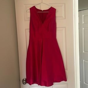 V Neck Satin Cocktail Dress